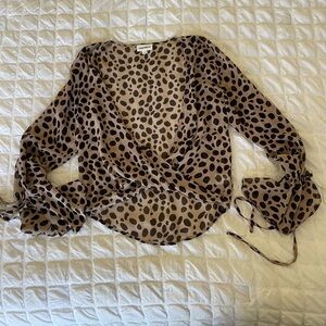 Superdown animal print crop top